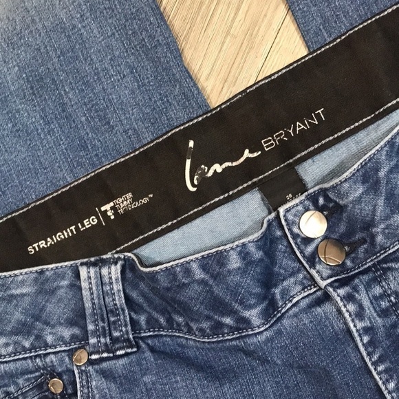 Lane Bryant Medium Wash “Straight Leg” 5pkt style Jeans size 26 - Picture 7 of 9